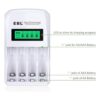 EBL Baterías AA recargables con cargador de batería LCD_2