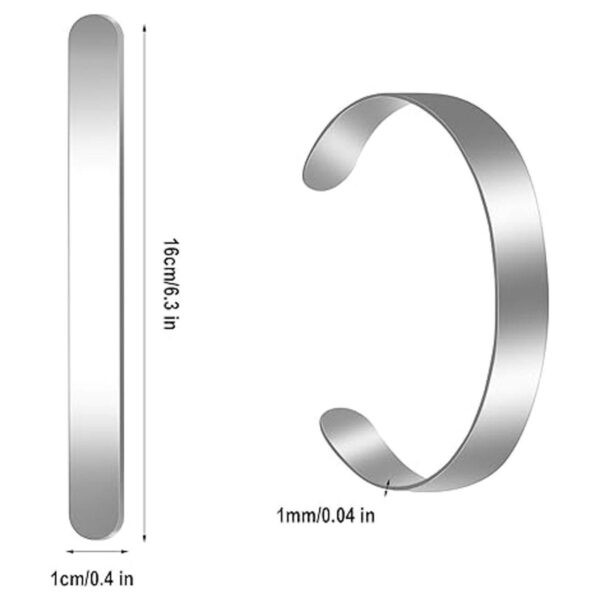 Hicarer 18 piezas de pulseras en blanco de acero