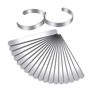 Hicarer 18 piezas de pulseras en blanco de acero
