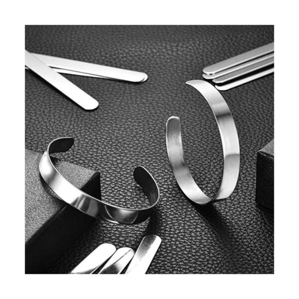 Hicarer 18 piezas de pulseras en blanco de acero