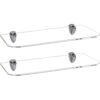 Paquete de 2 estantes flotantes de vidrio acrílico para