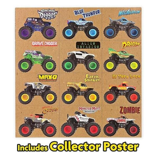 Monster Jam Paquete de 12 camiones monstruos de fundición_3