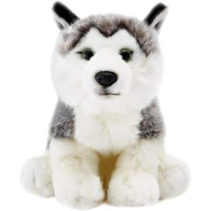Animal de peluche Husky realista de 12 pulgadas Husky_1