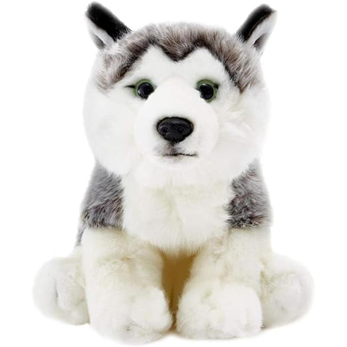 Animal de peluche Husky realista de 12 pulgadas Husky