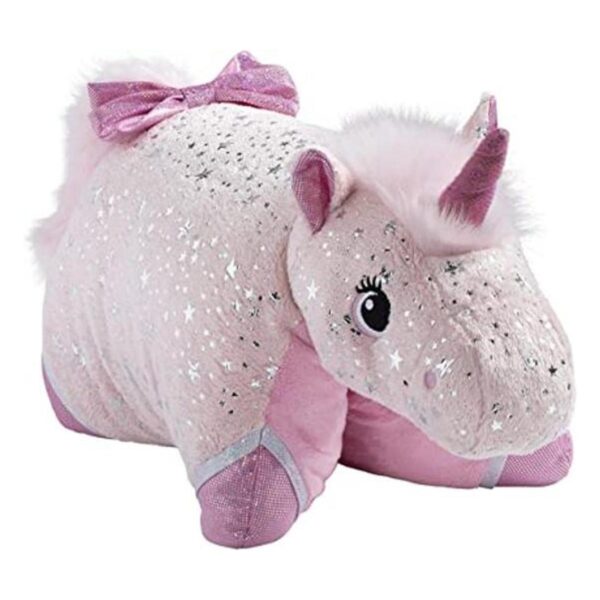 Pillow Pets Originals Peluche de unicornio rosa brillante_1