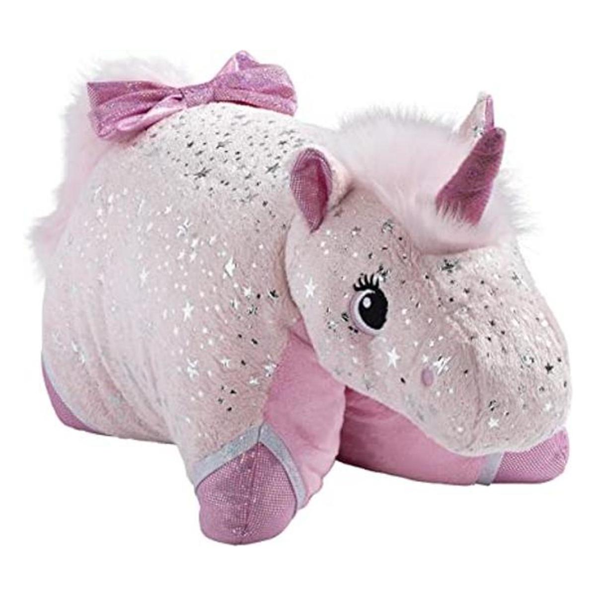 Pillow Pets Originals Peluche de unicornio rosa brillante