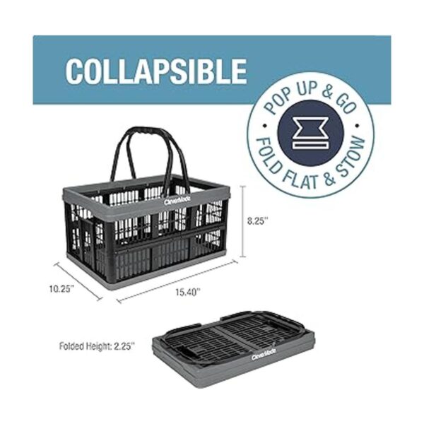 CleverMade Cestas plegables de plástico para la compra de_2