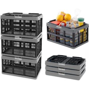 CleverMade Cestas plegables de plástico para la compra de_1