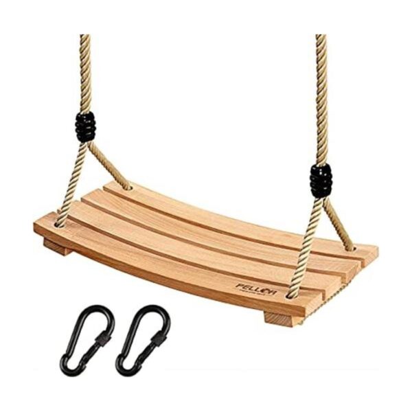PELLOR Asiento de columpio colgante de madera de haya para_1