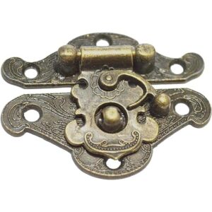 Juego de 4 ganchos decorativos de bronce con cierre a