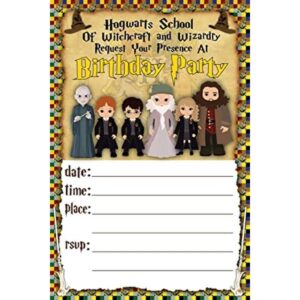 Tarjetas de invitación y sobres de Harry Potter 20_1