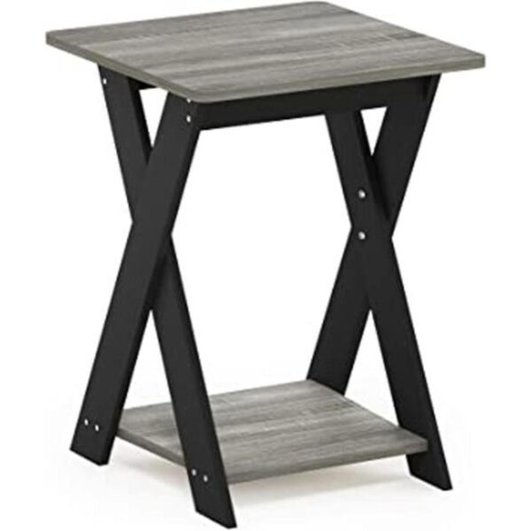 FURINNO Mesa auxiliar entrecruzada moderna y sencilla_1