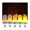 Munetoshi 3 bombillas LED de fuego E26 4 modos de luz de