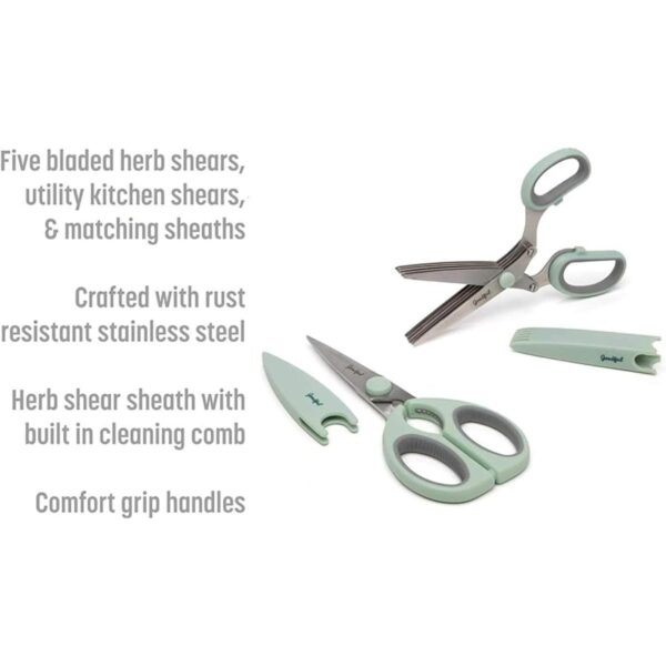 Goodful Juego de tijeras de cocina y tijeras de hierbas de