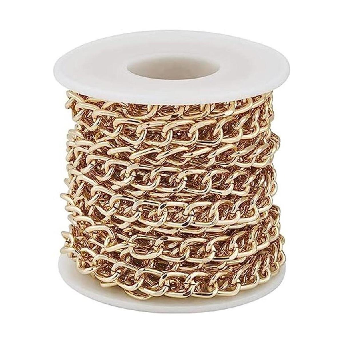Craftdady Cadena de aluminio sin soldar con bobina de