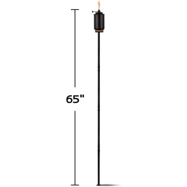 Tiki Brand Antorcha ajustable de 65.0 in resina negra_4