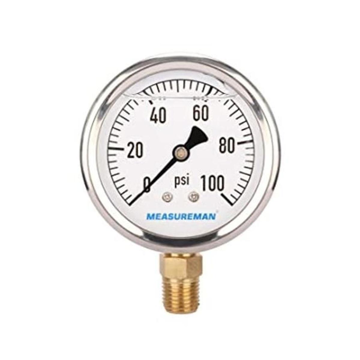 MEASUREMAN Medidor de presión con esfera de 2.5 pulgadas