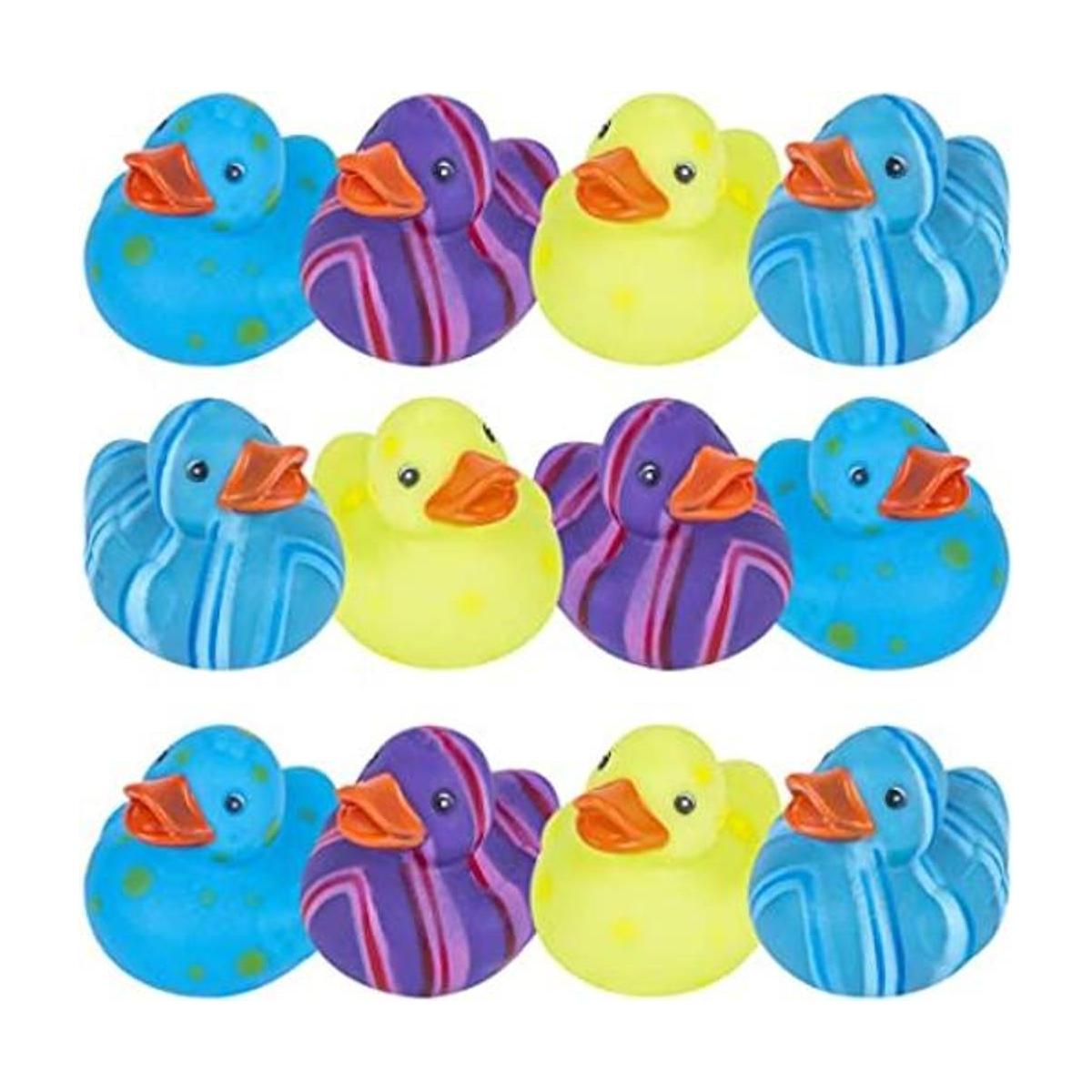 ArtCreativity Patos de goma con patrón multicolor para