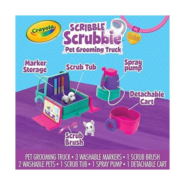 Crayola Scribble Scrubbie Pet Grooming Truck set de_2