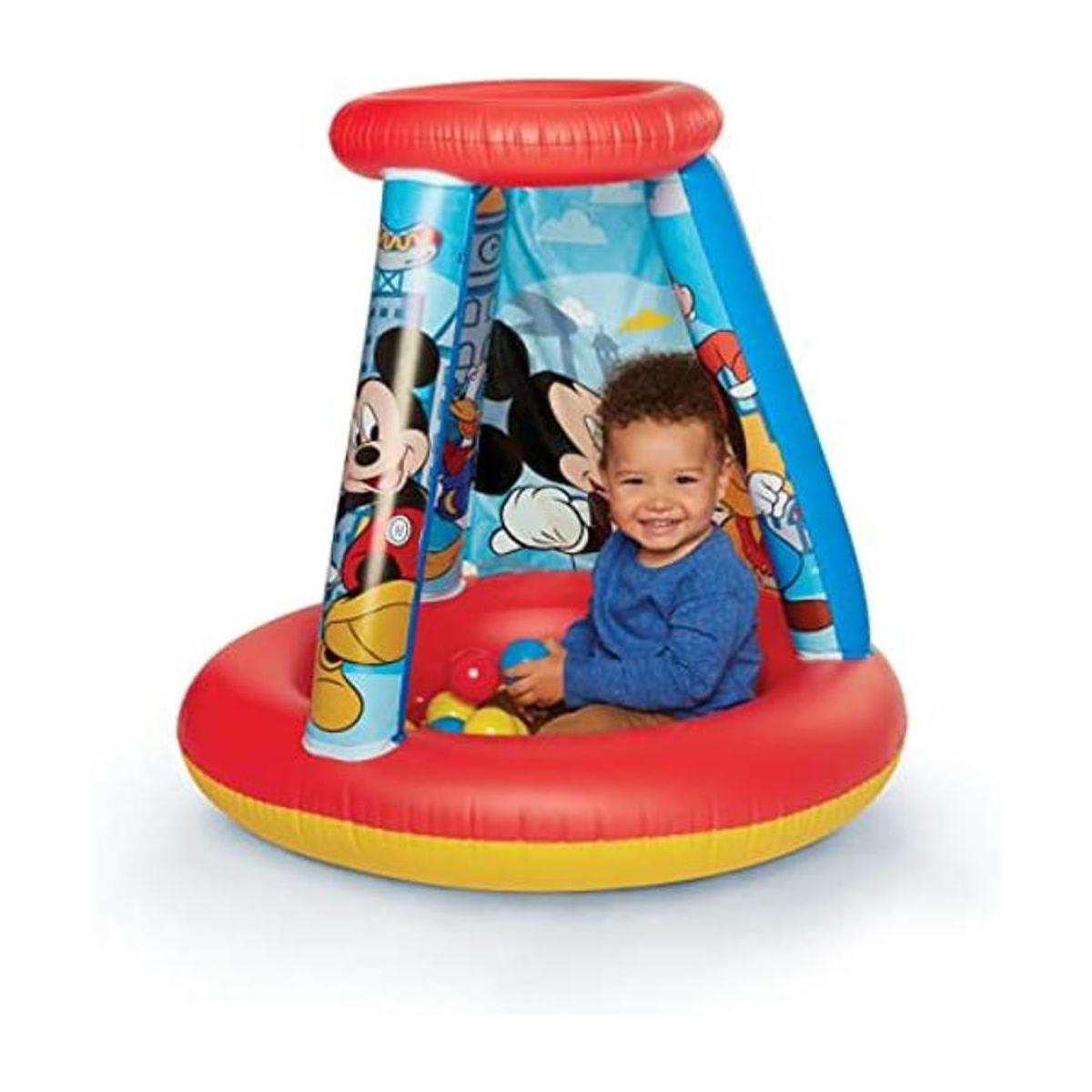 Mickey Mouse Pelota para niños 1 bola inflable y 15 bolas