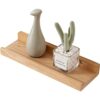 HOMWOO Estantes flotantes de madera natural de nogal_1