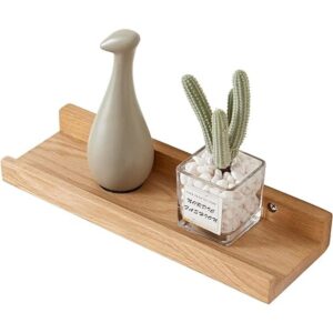 HOMWOO Estantes flotantes de madera natural de nogal_1
