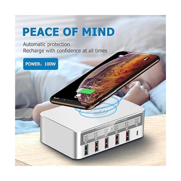 FUHAOXUAN Cargador rápido USB estación de carga rápida_2