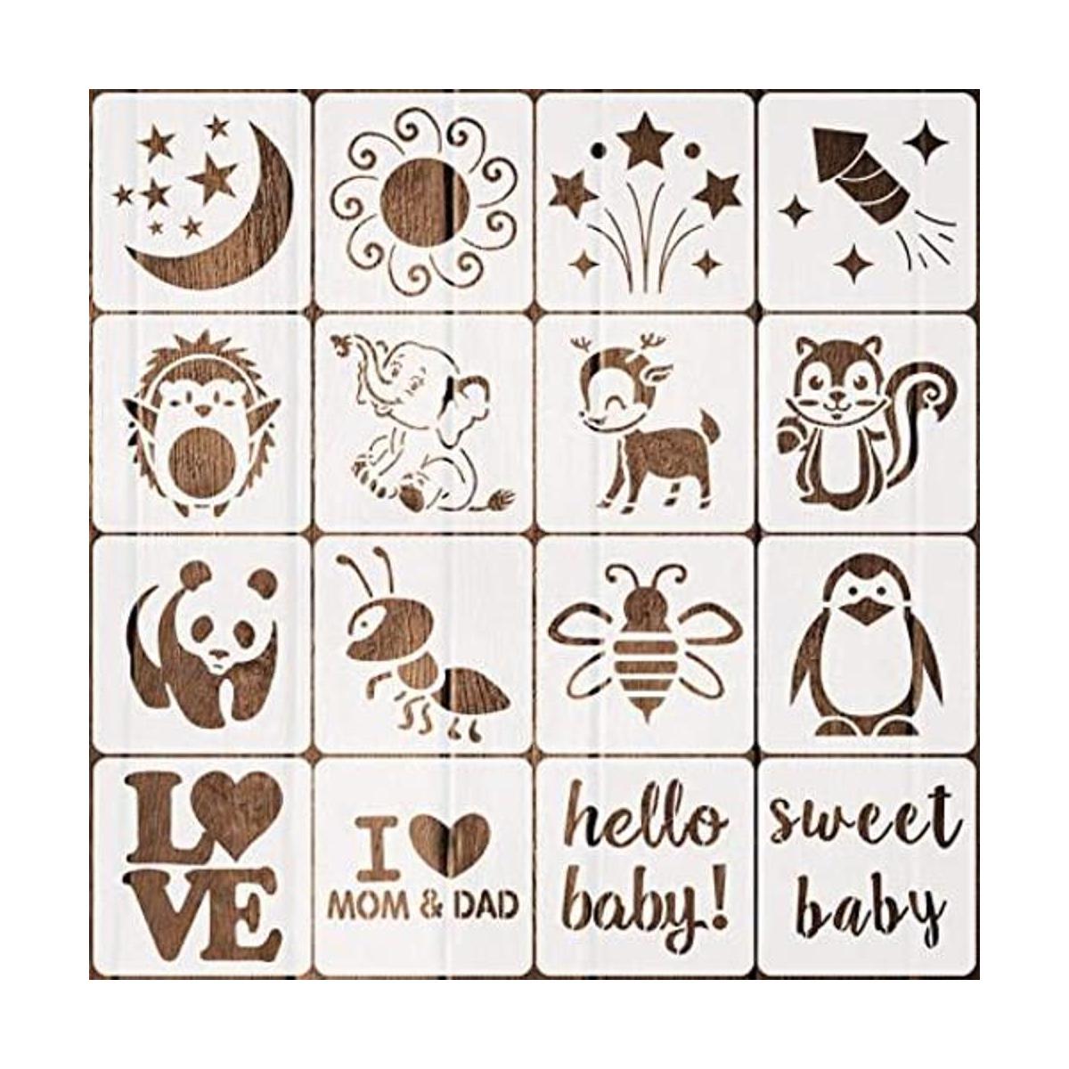 Paquete de 16 plantillas para baby shower lindo juego de