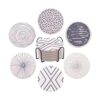 Juego de 6 posavasos para bebidas absorbentes con soporte