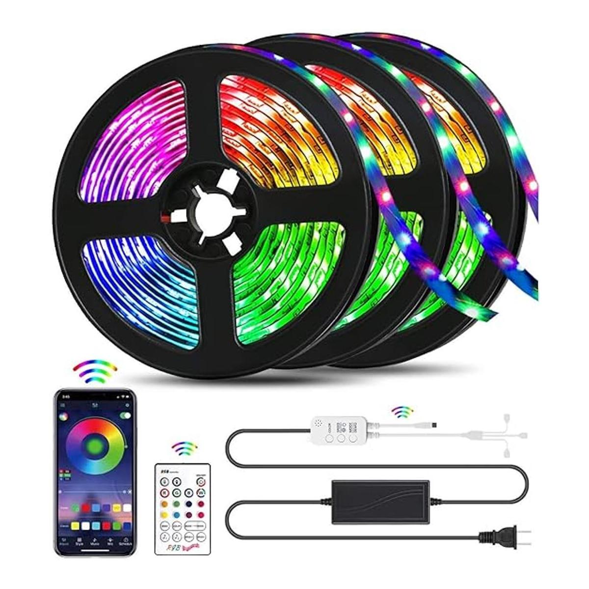 QZYL Tira de luces LED de 49.2 pies tira de luces para