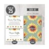 Juego de 25 invitaciones de girasol para baby shower_3