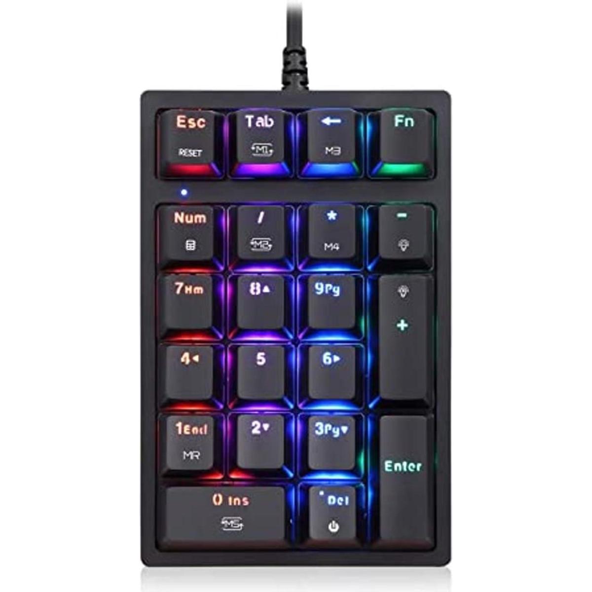 Motospeed Teclado numérico mecánico macro con cable USB