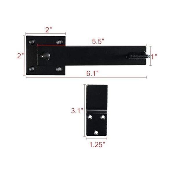 Cerradura para puerta de granero de 5.5 in con cerrojo de_5