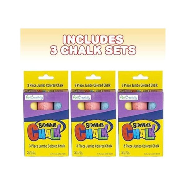 ArtCreativity Juego de tiza jumbo para niños 3 cajas_2