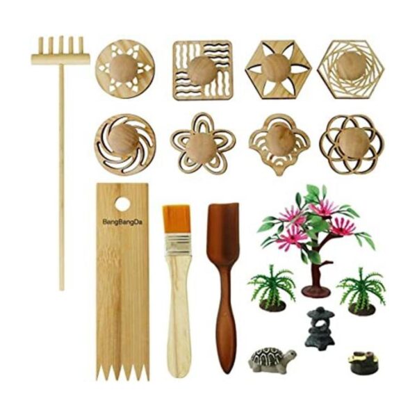 BangBangDa Sellos de jardín Zen regalos de rastrillo Kit_1