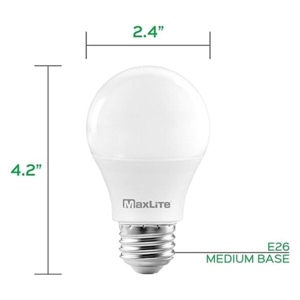 MaxLite Bombilla LED A19 clasificación de accesorio_4