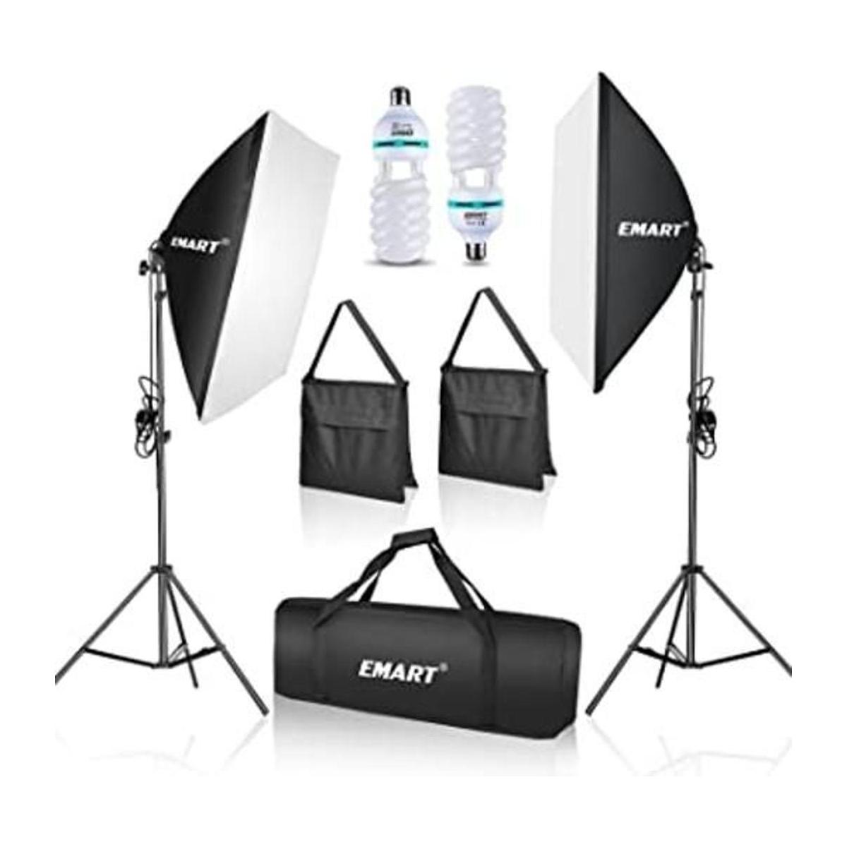 EMART Kit de iluminación Softbox con bolsa de arena 20 x