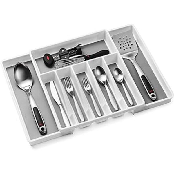 Organizador expandible de cajones de cubiertos bandeja de_6