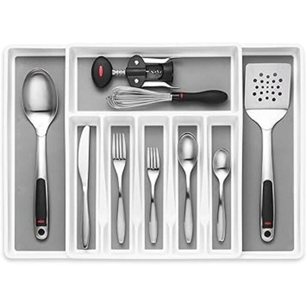 Organizador expandible de cajones de cubiertos bandeja de_2
