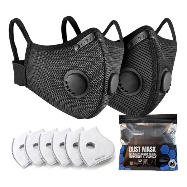 BASE CAMP M Plus Mascarilla antipolvo con 6 filtros de_1