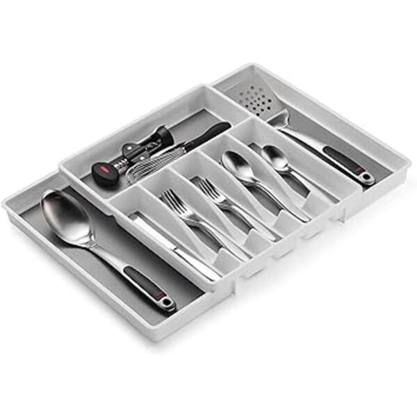 Organizador expandible de cajones de cubiertos bandeja de_5