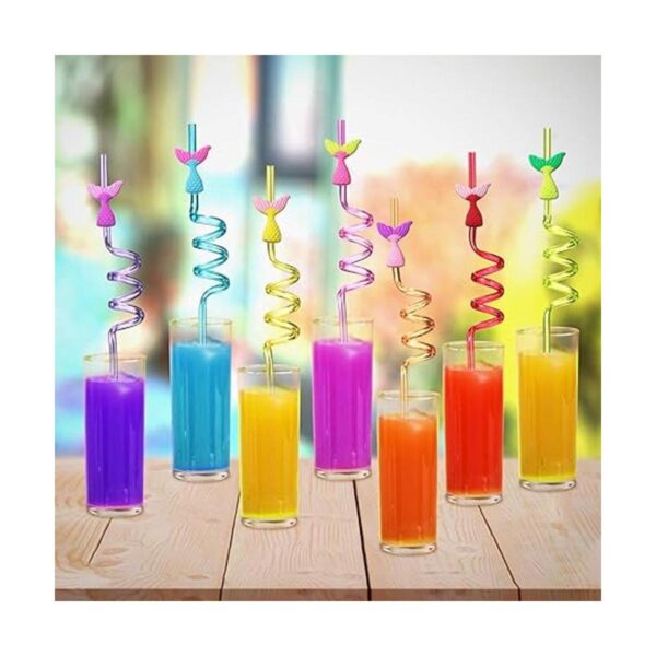 Pajitas de cola de sirena para suministros de fiesta de
