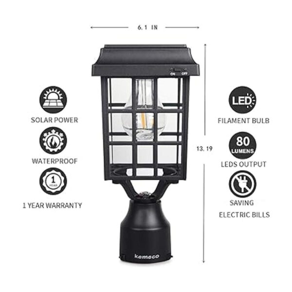 Kemeco ST4329QA Luz solar LED de aluminio fundido para