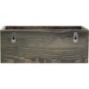 MyGift Cesta de madera y metal para colgar en la pared