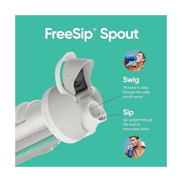 Owala FreeSip Botella de agua transparente con popote_2
