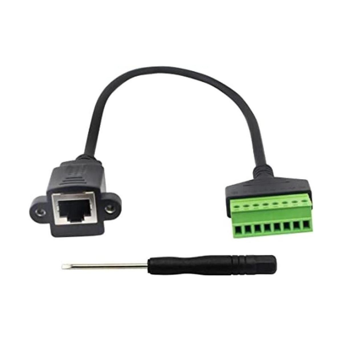 Conector de terminal de tornillo RJ45. Conector de