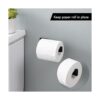 KES Soporte de papel higiénico negro mate soporte de_5