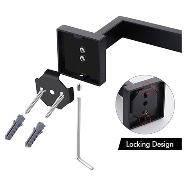 KES Soporte de papel higiénico negro mate soporte de_2