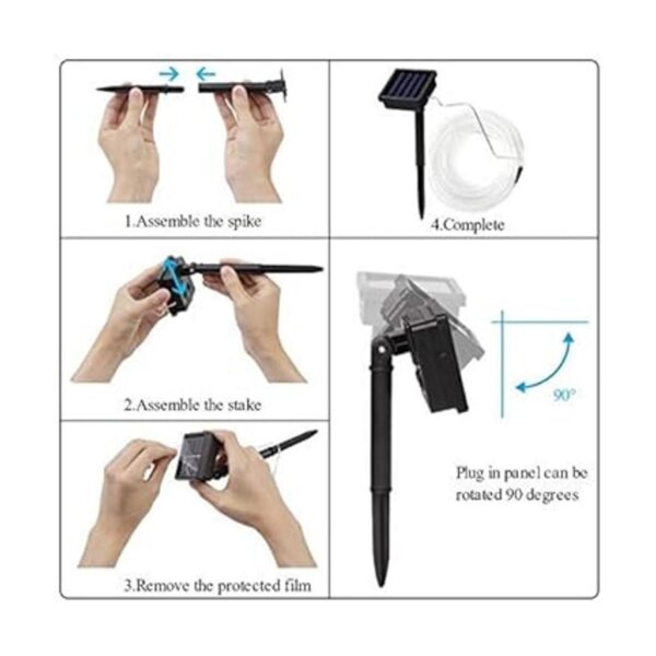 GIGALUMI Tira de luces solares para exteriores