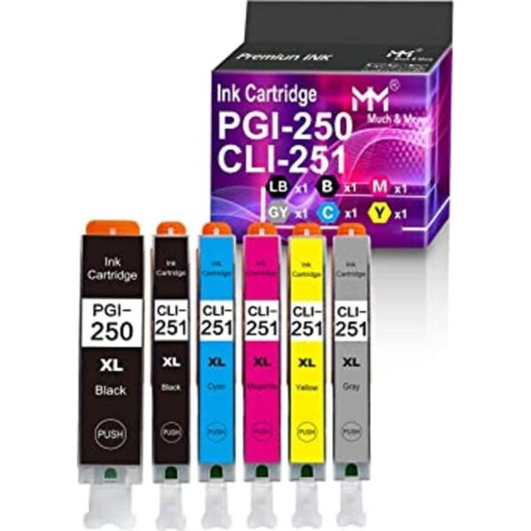 MuchMore Cartucho de tinta compatible con PGI 250XL CLI